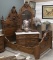 Beautiful, early Victorian Walnut, two piece, marble top Bedroom Suite, circa 1870s, ornate, heavily