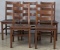 Group of five Mission Style oak Ladder Back Dining Chairs that were actually bought and used with th
