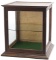 Antique oak, country store, counter top Showcase with unusual roll rear entry, circa 1900-1910, orig