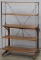 Scarce antique oak Bakers Rack, circa 1900-1920, manufactured by the  