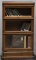 Antique, three stack oak Globe Wernicke Lawyers Bookcase in the desirable half size, measures 25 1/2