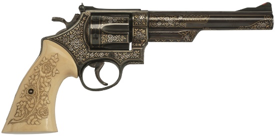 Outstanding engraved Smith and Wesson Revolver, Model 29-2, .44 MAG caliber, SN N126727, 6 1/2" barr