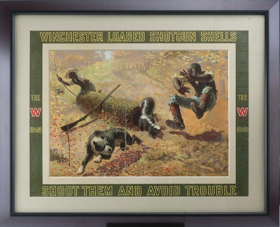 This is the second of three rare "Winchester" marked, Advertising Lithographs "Copyright, 1908, By W