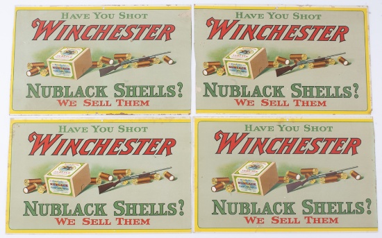 Collection of four vintage Winchester Advertising Posters, titled "Have You Shot Winchester Nublack