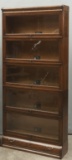 One of a matching pair of antique, five stack oak Lawyers Bookcases, circa 1910, in excellent origin