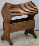 Outstanding custom made oak Saddle Stand with unusual shaped seat area, very well made, put together