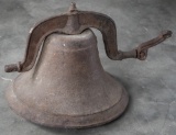Vintage cast iron School Bell, 14 3/4