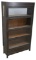 Antique mission oak, four stack Bookcase with drawered base, circa 1910, measures 64