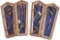 Two carved wooden, coffin shaped Collectors Cases with hinged lids, with contents to include 21 mini