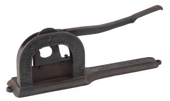 Antique cast iron Tobacco Cutter marked "Perfection Champion Cutter", manufactured by "THE BRUNHOFF