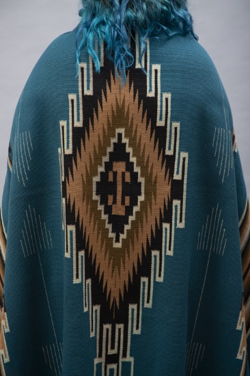 Beautiful Chimaya Wearing Rug, circa 1950s, beautiful rich colors and condition, 67" L x 47" W.