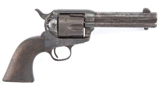 Antique U.S. Artillery Colt, SAA Revolver, .45 COLT caliber, SN 112470, with 4 3/4" barrel.  Between