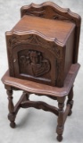 Very unusual carved walnut, copper lined Humidor, circa 1920s, 33
