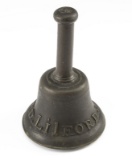 Heavy bronze Bell with handle, dated 