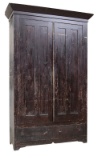 Early Texas, hand made, two door Wall Cupboard with drawered base, made from Texas Long Leaf Pine, a