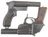 Two Flare Pistols:  One is marked 