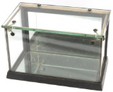 Vintage, high quality small counter top Showcase with mirrored rear door entry, circa 1920s, 13 1/2