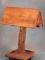 Custom pedestal Saddle Stand made of solid mesquite, 31 1/4