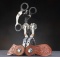 A beautiful three piece Bit and Spur Set by noted Oklahoma / Texas Bit and Spur Maker the late Walt