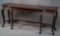 Beautiful, vintage, solid Mahogany Console Table with fancy drawered skirt, highly carved and gracef