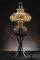 An antique wrought iron and brass Table Lamp with original 10