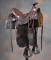 Fine early loop seat Saddle on Main & Winchester Tree, nicely tooled with square skirt, 4