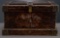 Early Long Leaf Pine Shipping Box with brass corners, retains much of its original stained finish, 8