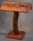 Heavy, custom made wooden pedestal Saddle Stand made from Texas Mesquite, 40