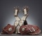 Large showy pair of double mounted Spurs (#526) by Texas Bit and Spur Maker Don Rogers. Spurs have 1