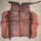 ATTENTION COLLECTORS OF TOM MIX MEMORABILIA:  A pair of 1920s bat wing, fringed Leather Chaps, with