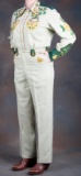 Matching two piece, men's vintage Western Outfit, circa 1940s, to include fancy butterfly embroidere