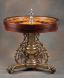 ATTENTION COLLECTORS OF GAMBLING ITEMS: A Fantastic Pedestal Roulette Wheel, marked 