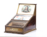 Vintage Tin Advertising Showcase / Humidor for 