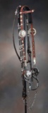 Fine silver mounted, leather Bridle mounted with a 