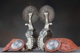 Incredible pair of double mounted Spurs by noted West Bountiful, Utah Bit and Spur Makers Lytle & Mo