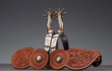 Fine pair of single mounted Spurs by noted Weatherford, Texas Bit and Spur Maker Ray Anderson, (#53)