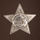 Five point star / circle Badge with raised center 