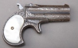 Engraved Remington, Over & Under Derringer, .41 caliber, SN L98443, grey finish, 3