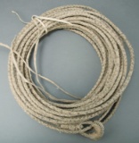 Hand braided, rawhide Riata, approximately 76 ft. L, with rawhide hondo. Difficult to find in this l