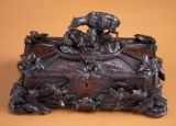 Fine early Black Forrest felt lined Trinket Box, circa 1880s, measures 12 1/2