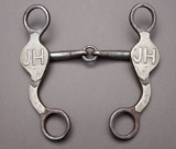 Hand engraved, silver overlay iron Snaffle Bit by noted Texas Bit and Spur Maker the late R.F. Ford