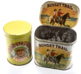 This  will consist of two outstanding and highly sought after Advertising Tins to include: (1) Sunse