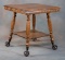 Large Antique oak Lamp Table, circa 1900, with Tiffany style glassnball & c