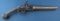 Flintlock Belt Pistol with fully embossed brass wrapped frame, 9