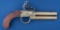 Over & Under Flintlock Belt Pistol with British markings, 3 1/2