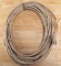 Fine 60 ft. rawhide braided Reata with an unusual oval rawhide hondo.