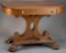 High quality antique, quarter sawn oak Library Table with ornate center on