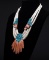 Beautiful Heishi Turquoise & Coral Necklace of Indian Design. Beautiful Wor