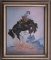 Western Oil on Board signed by 
