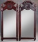 Pair of fancy Hanging Mirrors with arched top and finials, 54